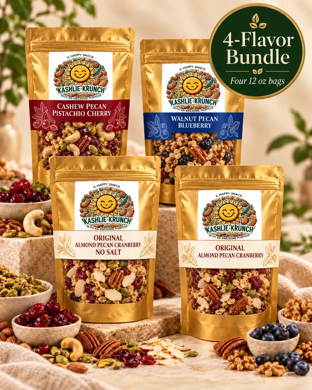 Kashlie Krunch products for ecommerce and point-of-sale setup