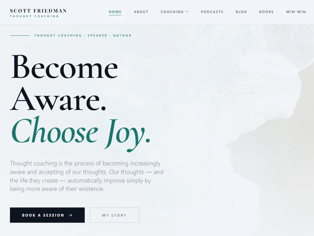 Thought Coaching by Scott website and business project